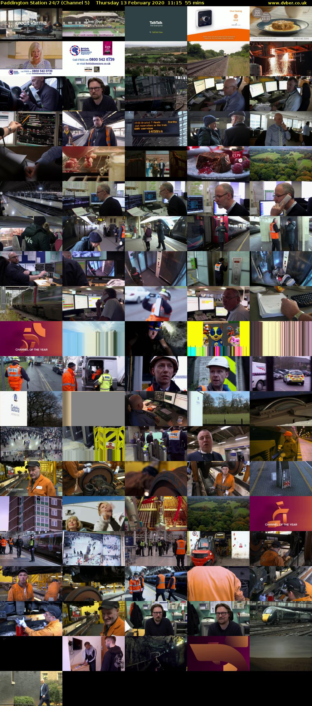 Paddington Station 24/7 (Channel 5) Thursday 13 February 2020 11:15 - 12:10