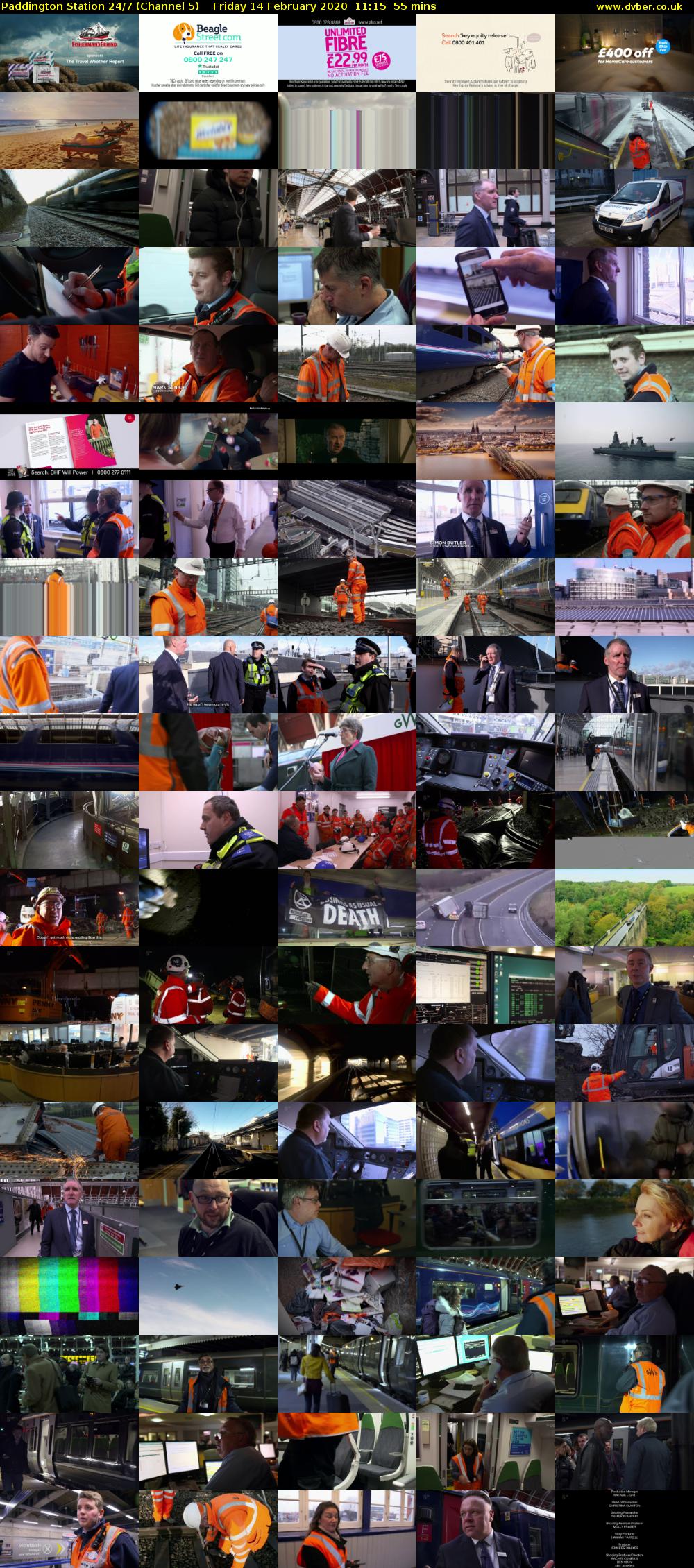 Paddington Station 24/7 (Channel 5) Friday 14 February 2020 11:15 - 12:10