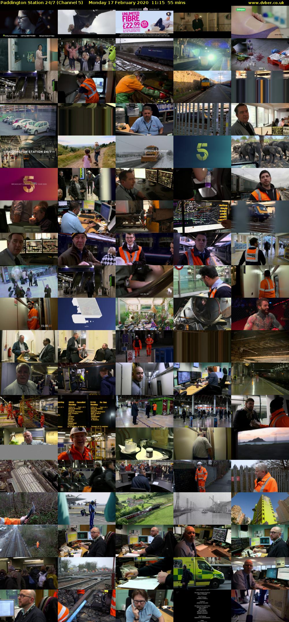 Paddington Station 24/7 (Channel 5) Monday 17 February 2020 11:15 - 12:10
