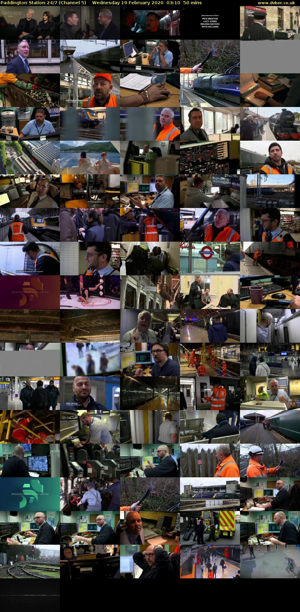 Paddington Station 24/7 (Channel 5) Wednesday 19 February 2020 03:10 - 04:00