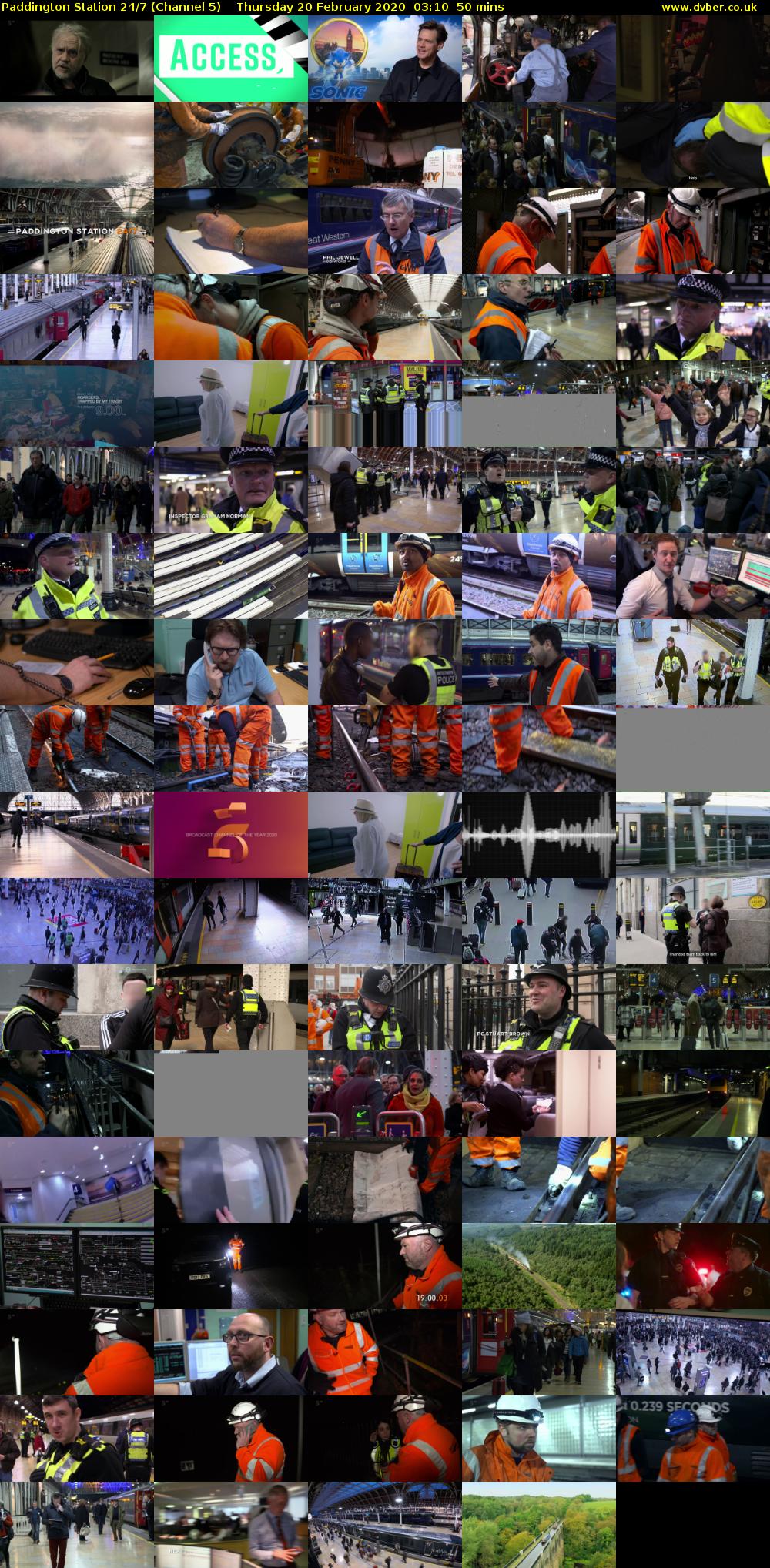 Paddington Station 24/7 (Channel 5) Thursday 20 February 2020 03:10 - 04:00