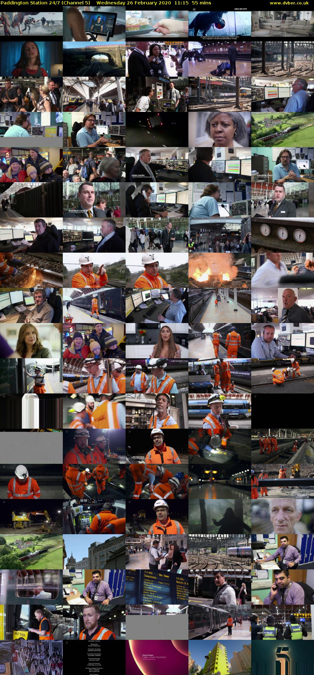 Paddington Station 24/7 (Channel 5) Wednesday 26 February 2020 11:15 - 12:10