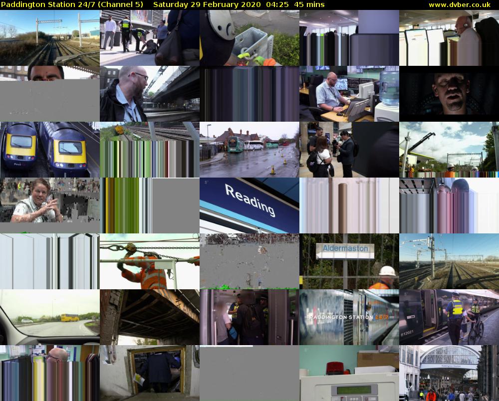 Paddington Station 24/7 (Channel 5) Saturday 29 February 2020 04:25 - 05:10