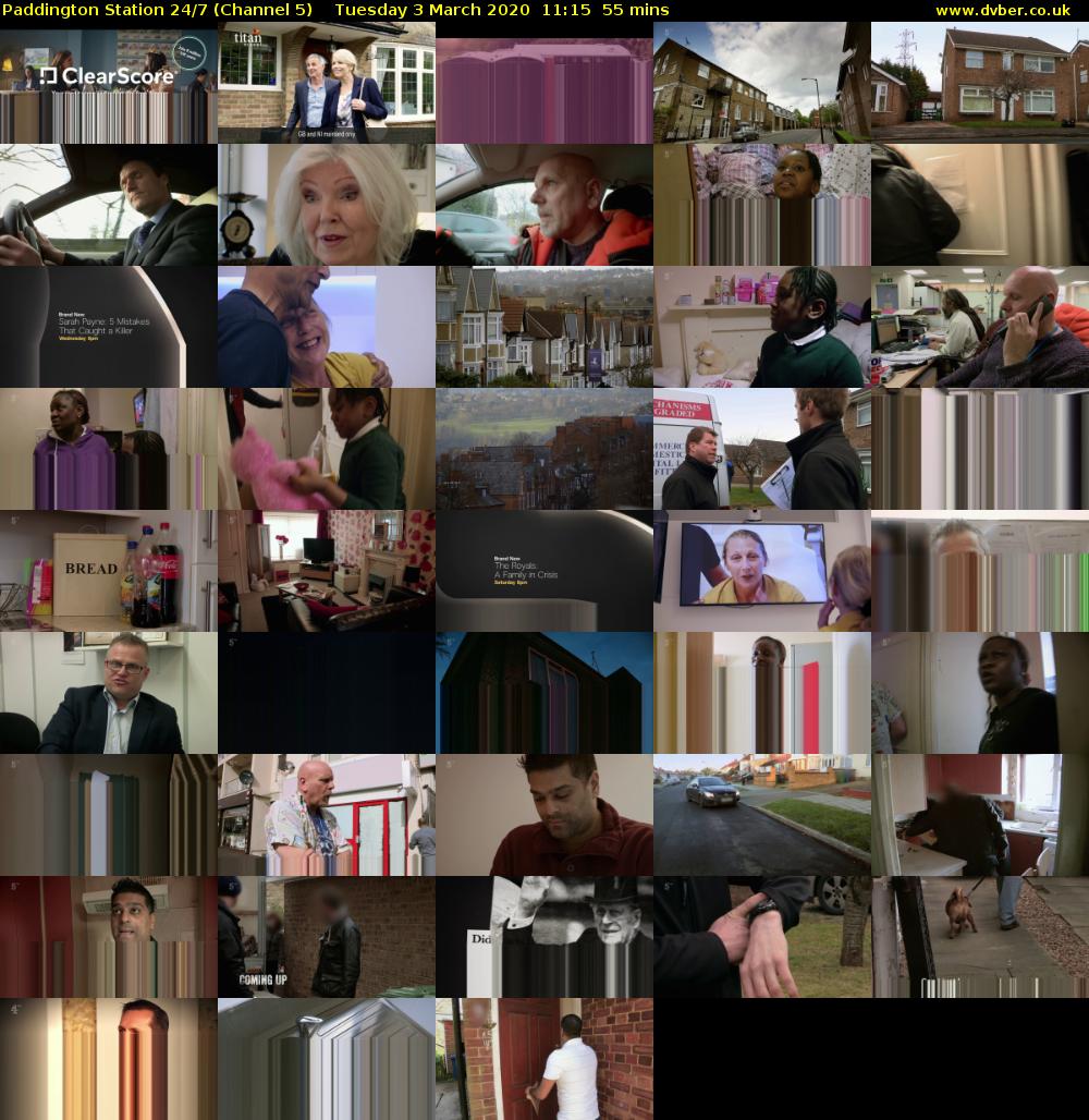 Paddington Station 24/7 (Channel 5) Tuesday 3 March 2020 11:15 - 12:10