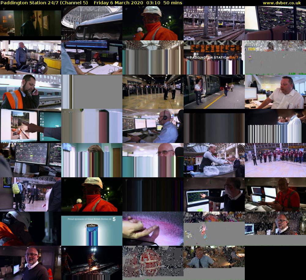Paddington Station 24/7 (Channel 5) Friday 6 March 2020 03:10 - 04:00