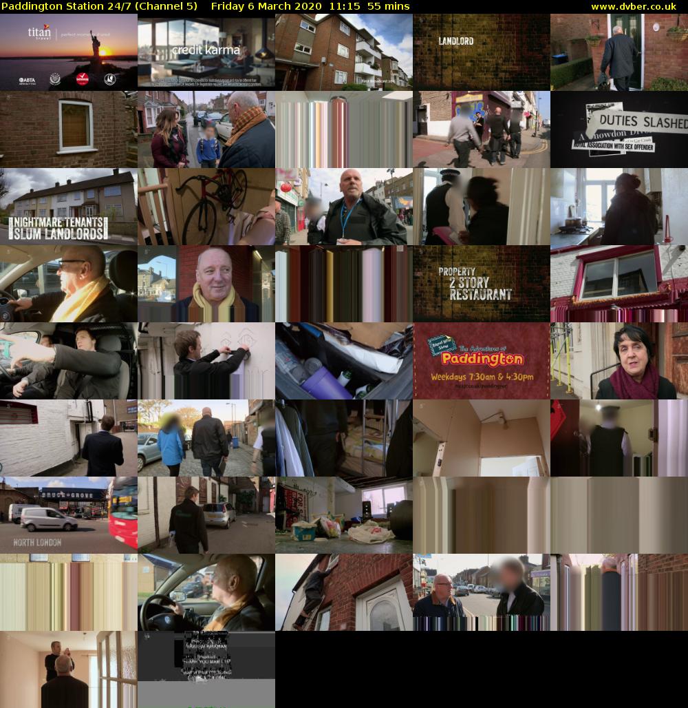 Paddington Station 24/7 (Channel 5) Friday 6 March 2020 11:15 - 12:10
