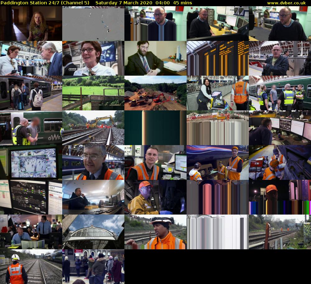Paddington Station 24/7 (Channel 5) Saturday 7 March 2020 04:00 - 04:45