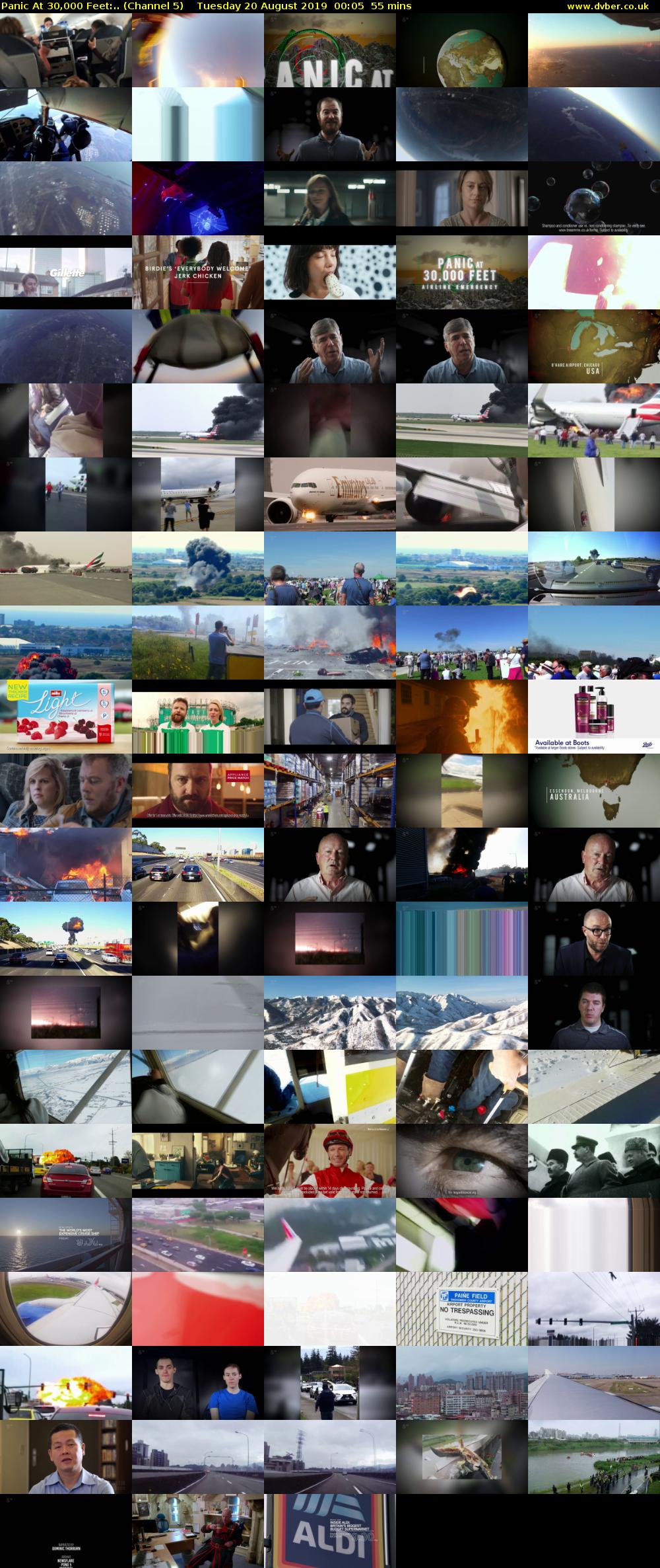 Panic At 30,000 Feet:.. (Channel 5) Tuesday 20 August 2019 00:05 - 01:00