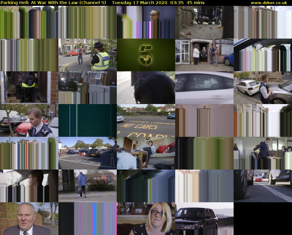 Parking Hell: At War With the Law (Channel 5) Tuesday 17 March 2020 03:35 - 04:20