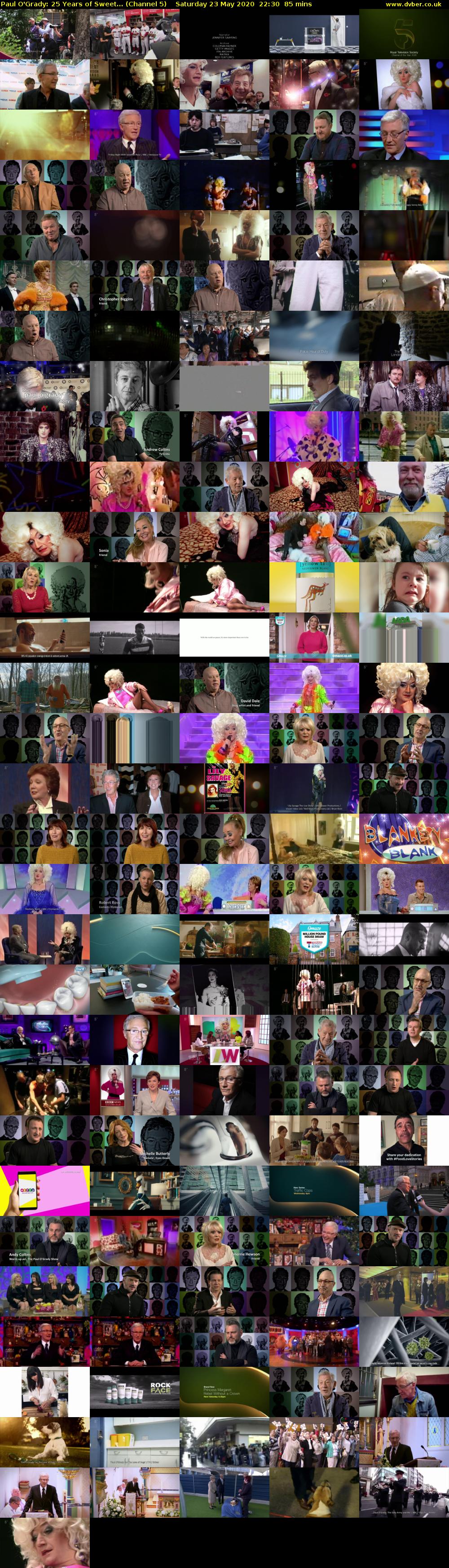 Paul O'Grady: 25 Years of Sweet... (Channel 5) Saturday 23 May 2020 22:30 - 23:55