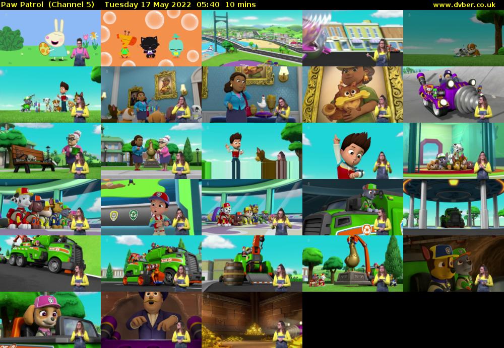 Paw Patrol  (Channel 5) Tuesday 17 May 2022 05:40 - 05:50