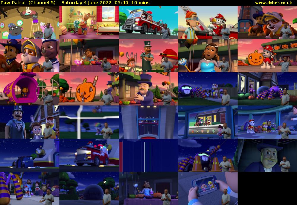 Paw Patrol  (Channel 5) Saturday 4 June 2022 05:40 - 05:50