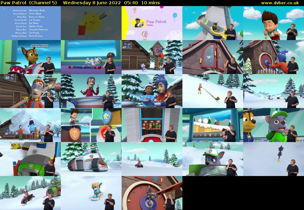Paw Patrol  (Channel 5) Wednesday 8 June 2022 05:40 - 05:50