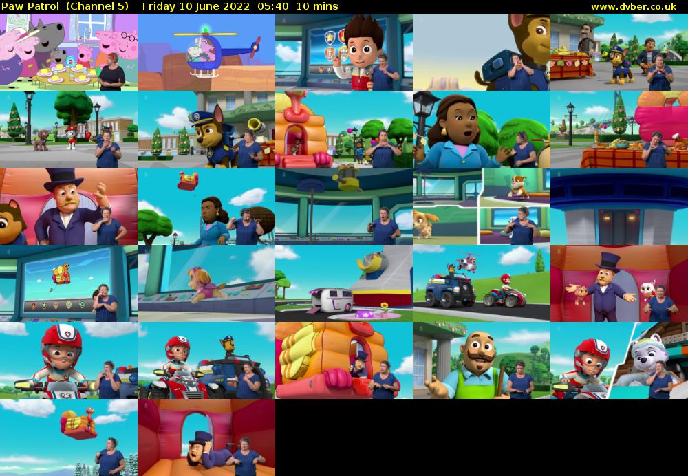 Paw Patrol  (Channel 5) Friday 10 June 2022 05:40 - 05:50