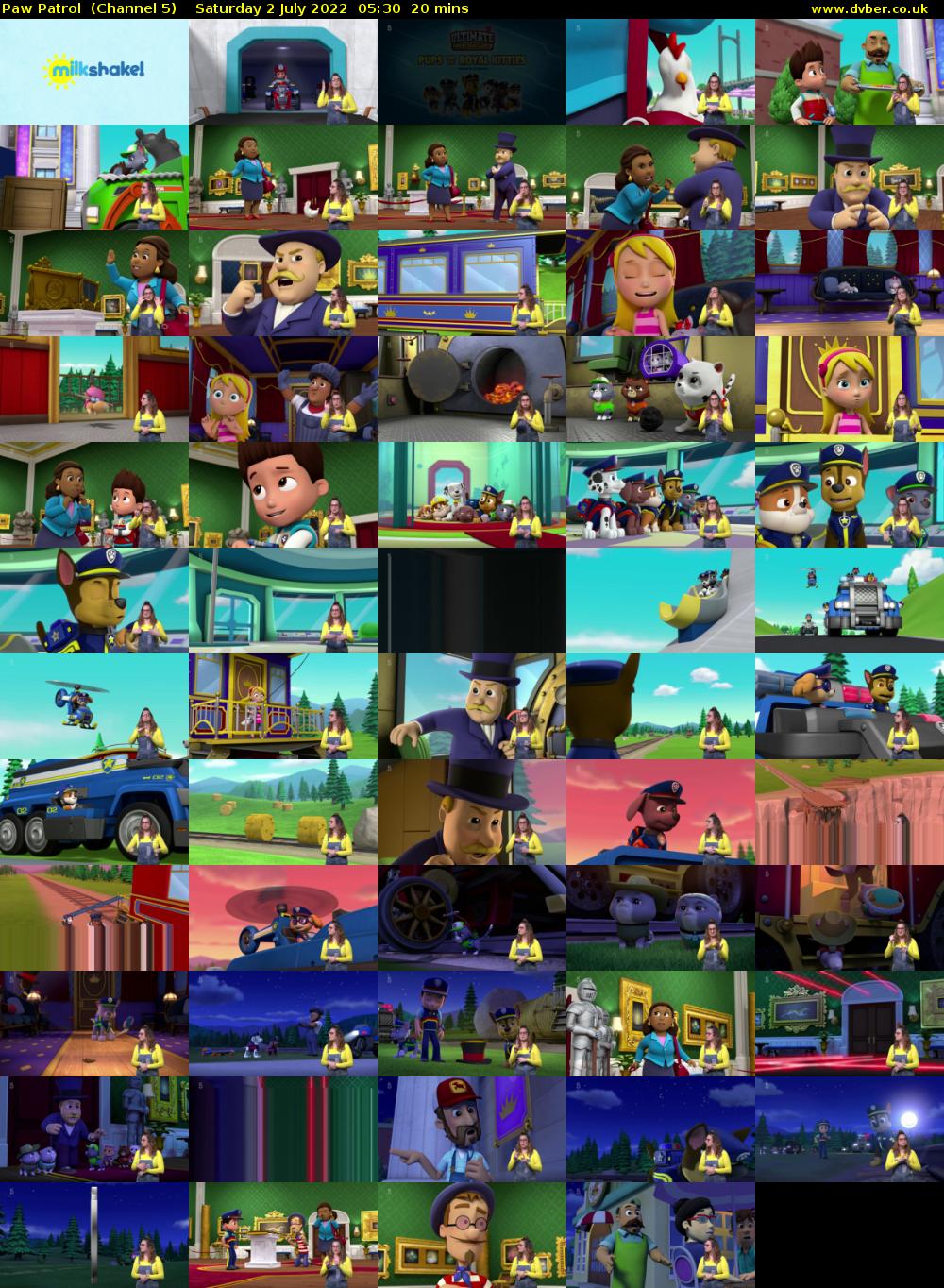 Paw Patrol  (Channel 5) Saturday 2 July 2022 05:30 - 05:50