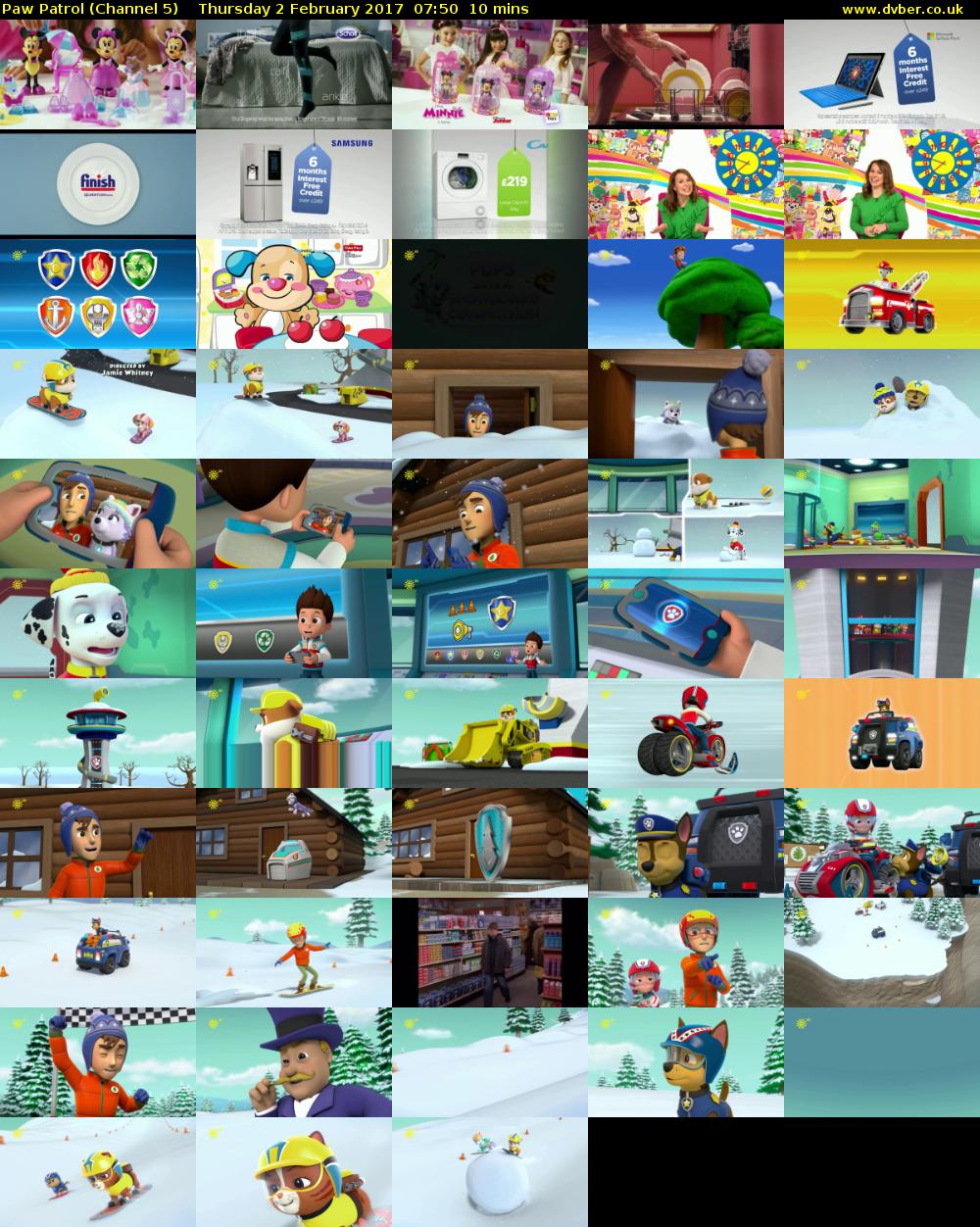 Paw Patrol (Channel 5) Thursday 2 February 2017 07:50 - 08:00