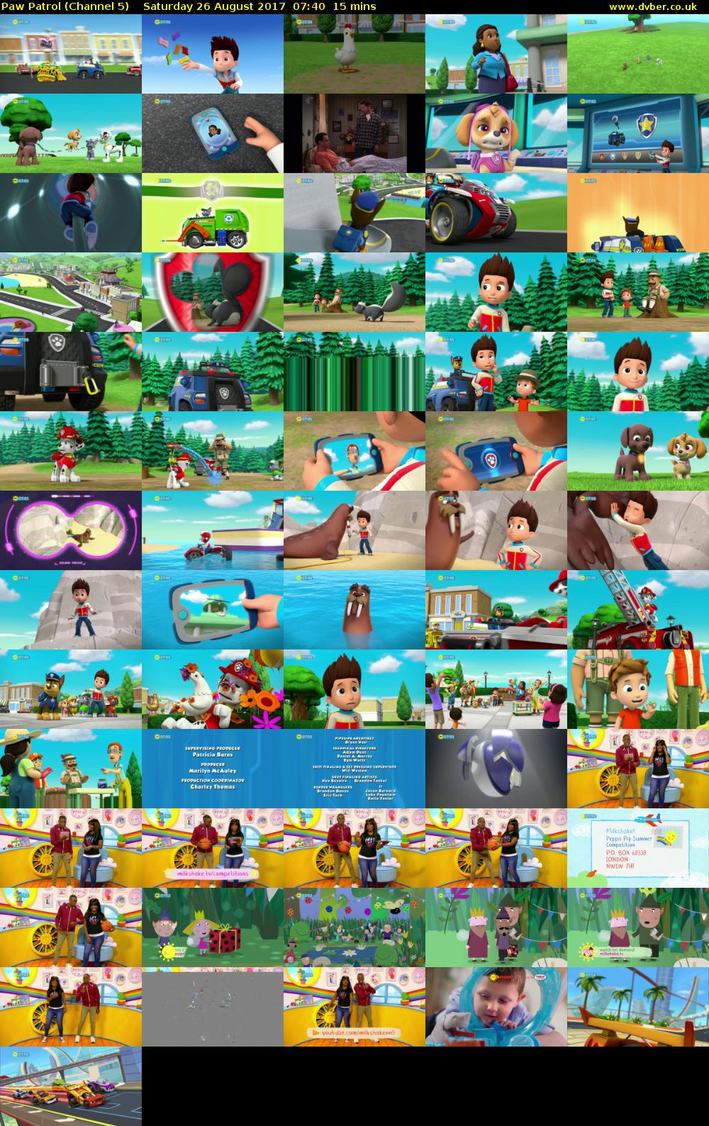 Paw Patrol (Channel 5) Saturday 26 August 2017 07:40 - 07:55
