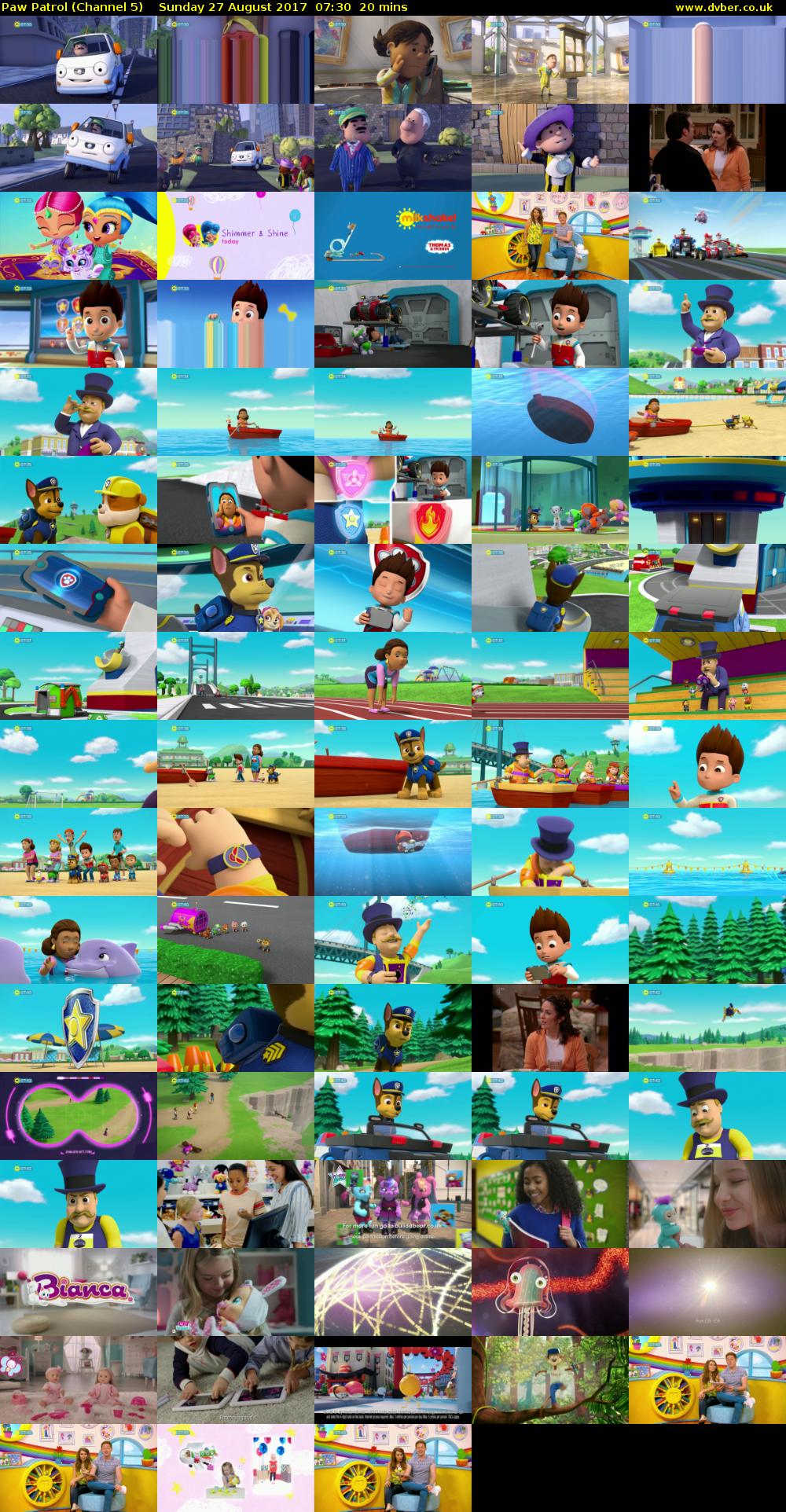 Paw Patrol (Channel 5) Sunday 27 August 2017 07:30 - 07:50