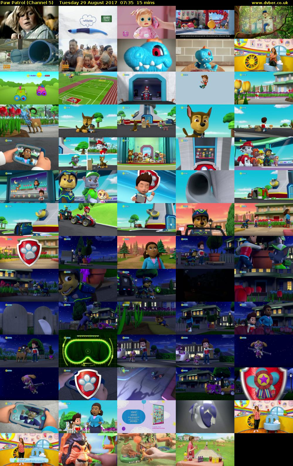 Paw Patrol (Channel 5) Tuesday 29 August 2017 07:35 - 07:50