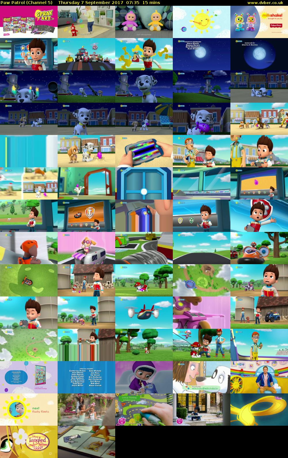 Paw Patrol (Channel 5) Thursday 7 September 2017 07:35 - 07:50