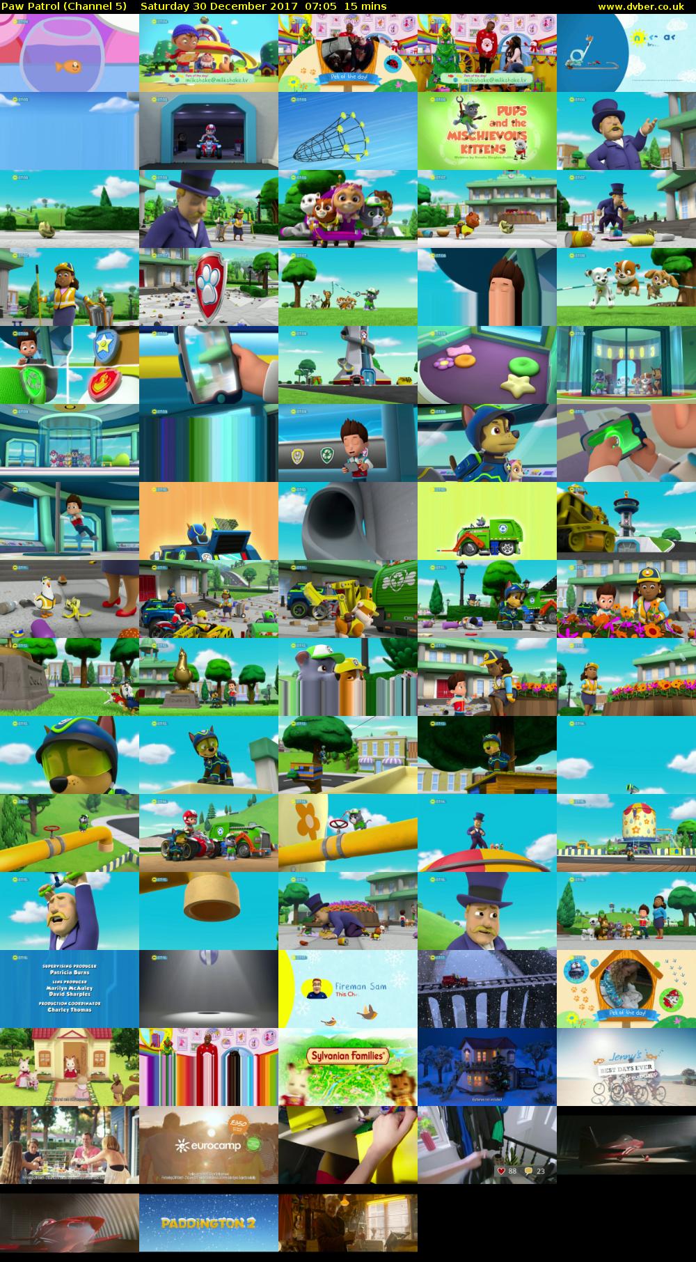 Paw Patrol (Channel 5) Saturday 30 December 2017 07:05 - 07:20