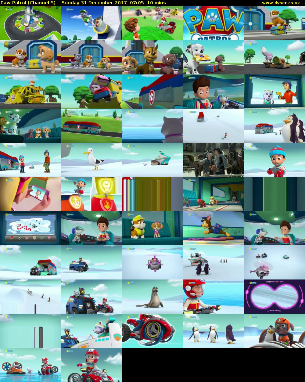 Paw Patrol (Channel 5) Sunday 31 December 2017 07:05 - 07:15