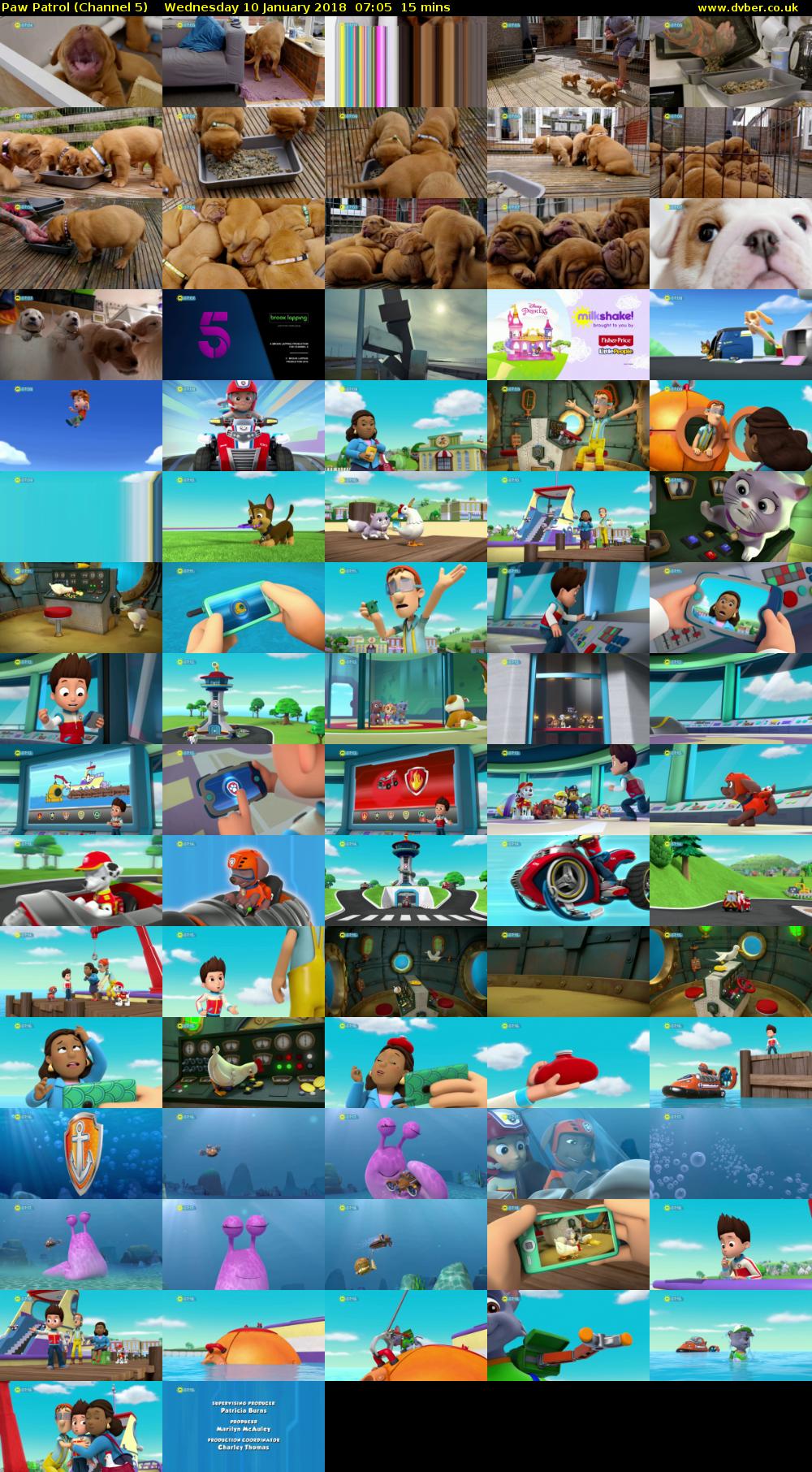Paw Patrol (Channel 5) Wednesday 10 January 2018 07:05 - 07:20