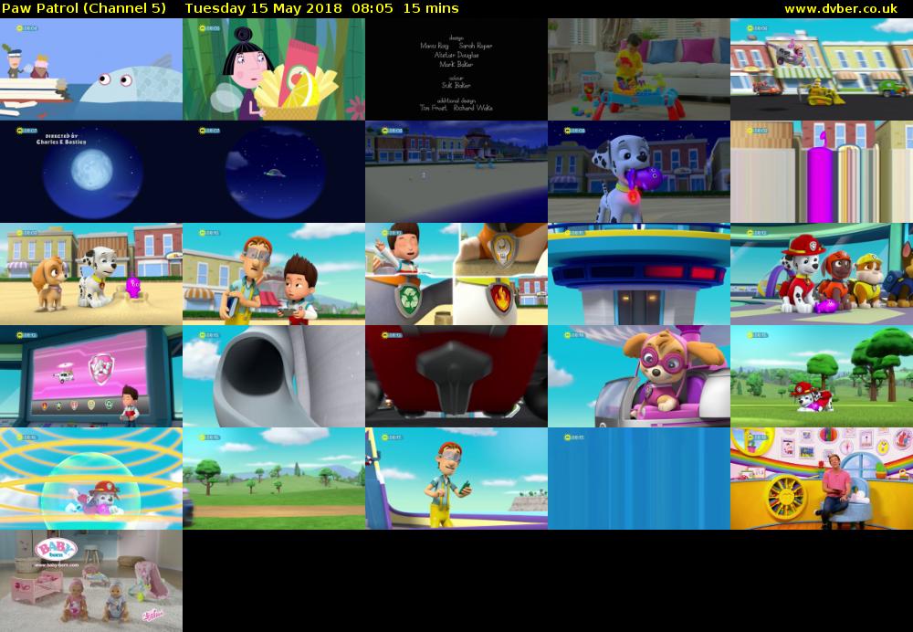Paw Patrol (Channel 5) Tuesday 15 May 2018 08:05 - 08:20