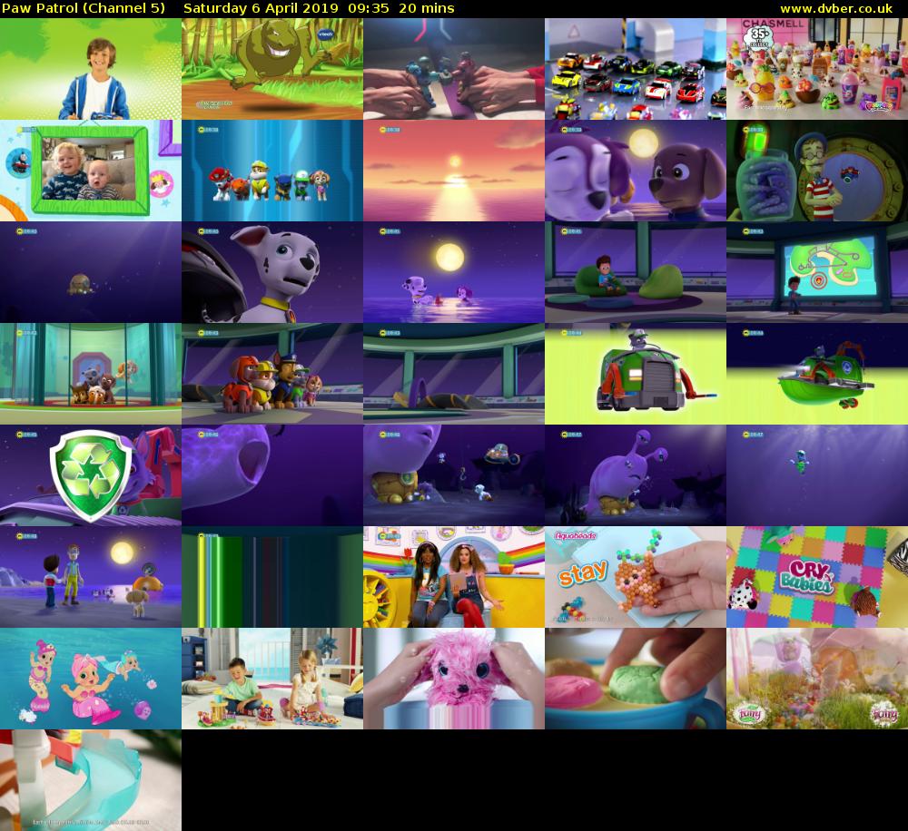 Paw Patrol (Channel 5) Saturday 6 April 2019 09:35 - 09:55