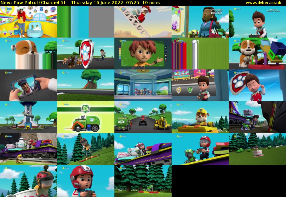 Paw Patrol (Channel 5) Thursday 16 June 2022 07:25 - 07:35