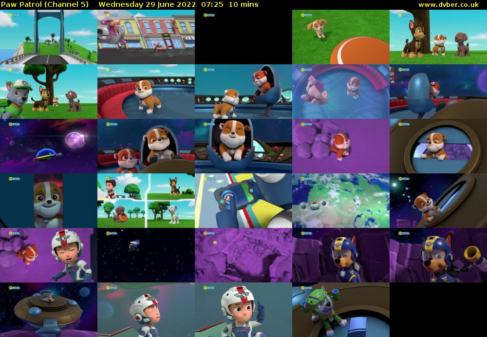 Paw Patrol (Channel 5) Wednesday 29 June 2022 07:25 - 07:35