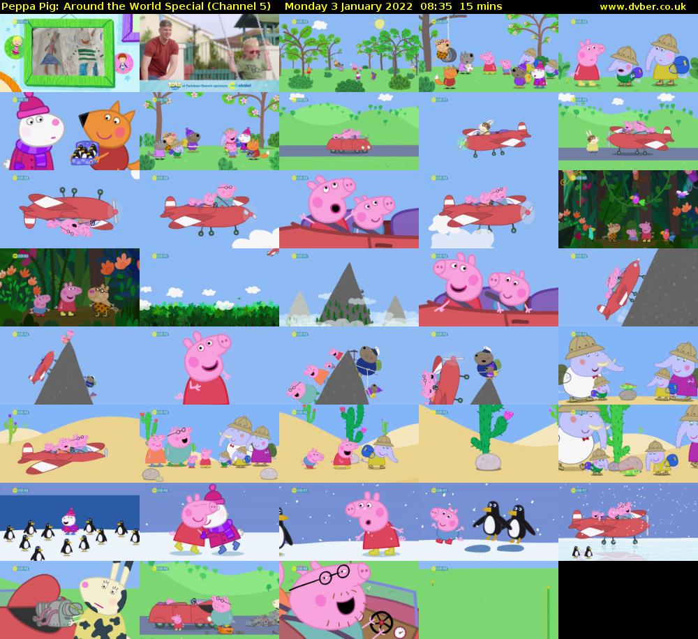 Peppa Pig: Around the World Special (Channel 5) Monday 3 January 2022 08:35 - 08:50