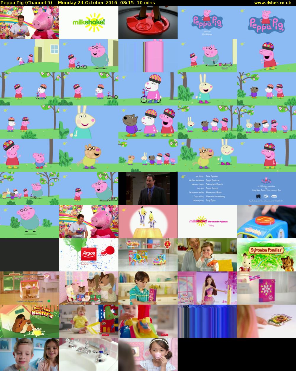 Peppa Pig (Channel 5) Monday 24 October 2016 08:15 - 08:25