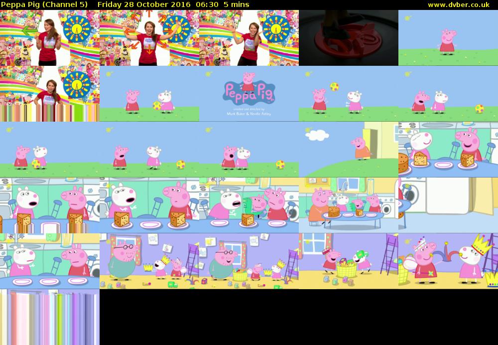Peppa Pig (Channel 5) Friday 28 October 2016 06:30 - 06:35