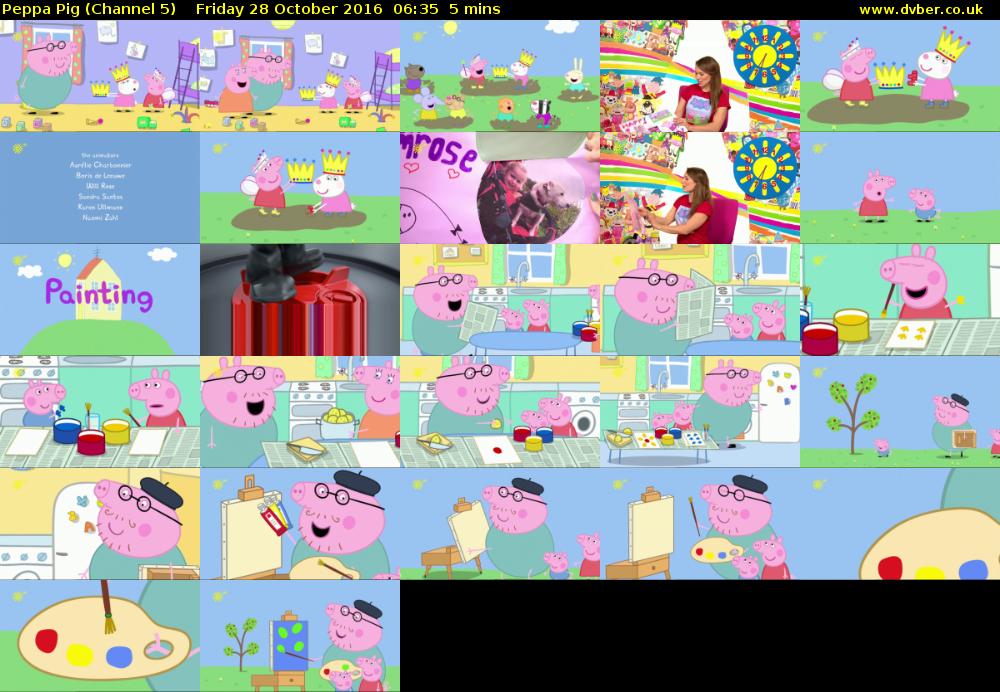 Peppa Pig (Channel 5) Friday 28 October 2016 06:35 - 06:40
