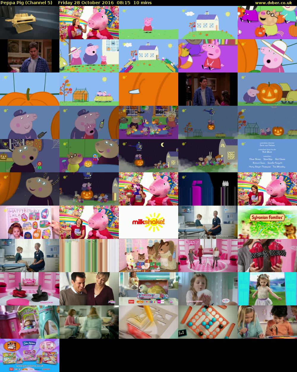 Peppa Pig (Channel 5) Friday 28 October 2016 08:15 - 08:25