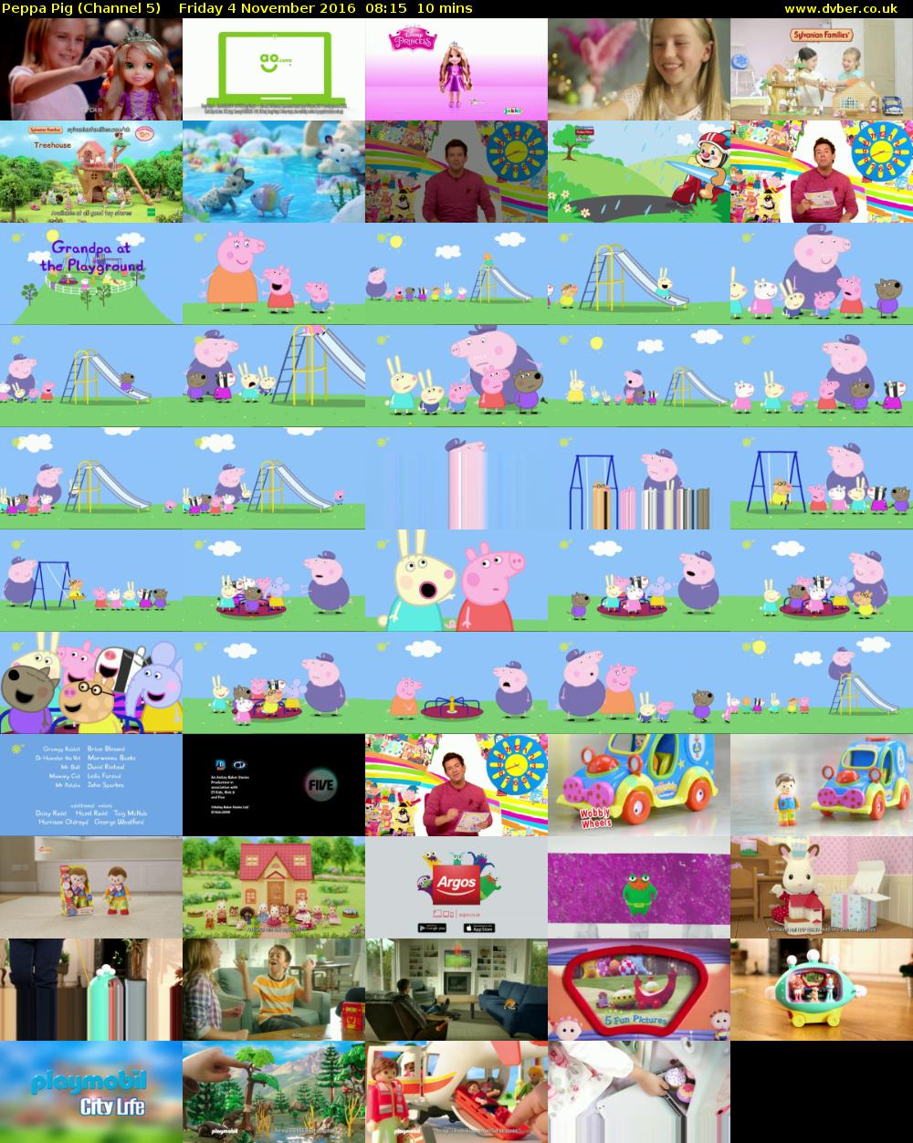 Peppa Pig (Channel 5) Friday 4 November 2016 08:15 - 08:25