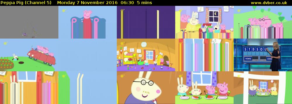 Peppa Pig (Channel 5) Monday 7 November 2016 06:30 - 06:35