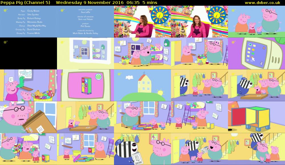 Peppa Pig (Channel 5) Wednesday 9 November 2016 06:35 - 06:40