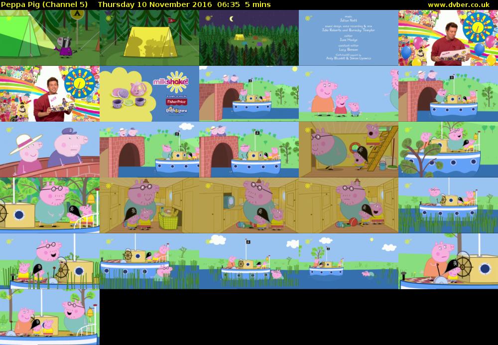 Peppa Pig (Channel 5) Thursday 10 November 2016 06:35 - 06:40