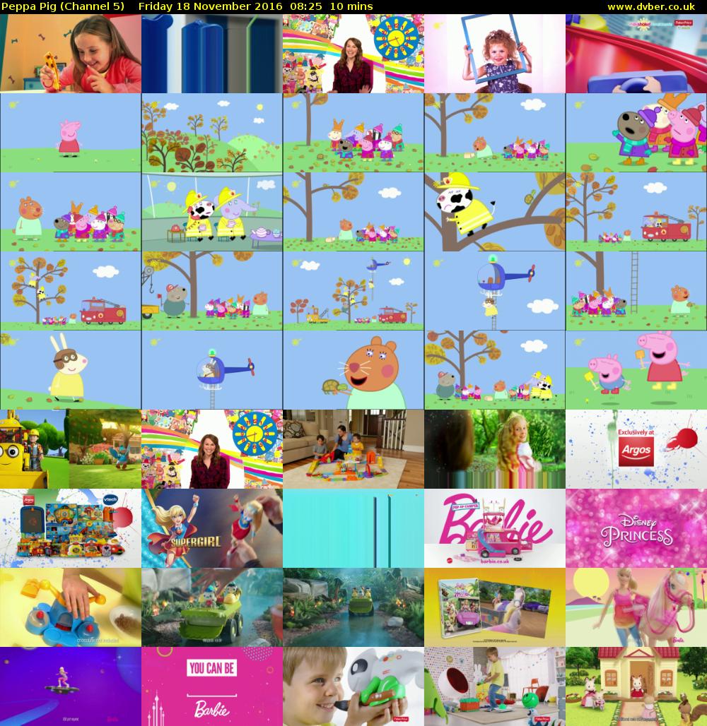 Peppa Pig (Channel 5) Friday 18 November 2016 08:25 - 08:35
