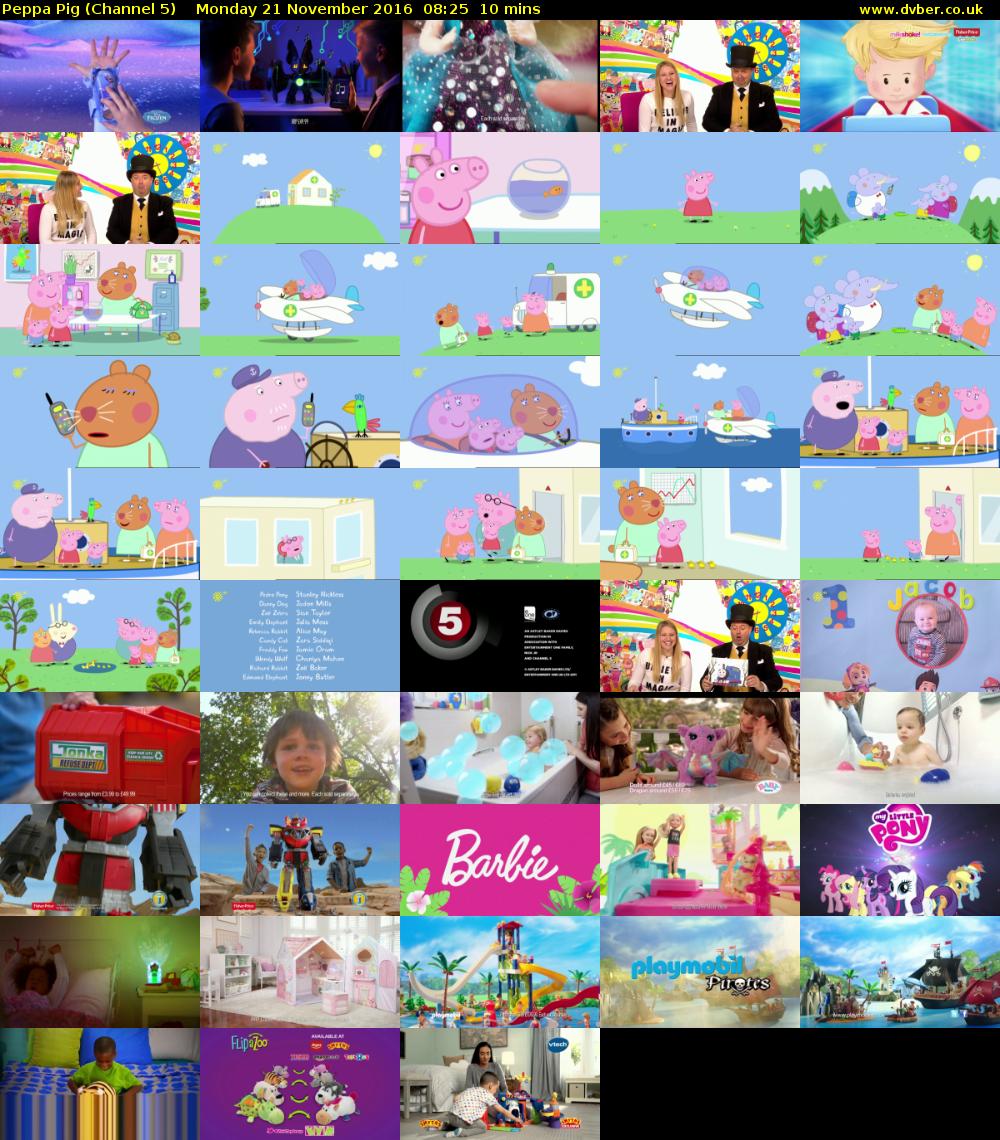 Peppa Pig (Channel 5) Monday 21 November 2016 08:25 - 08:35