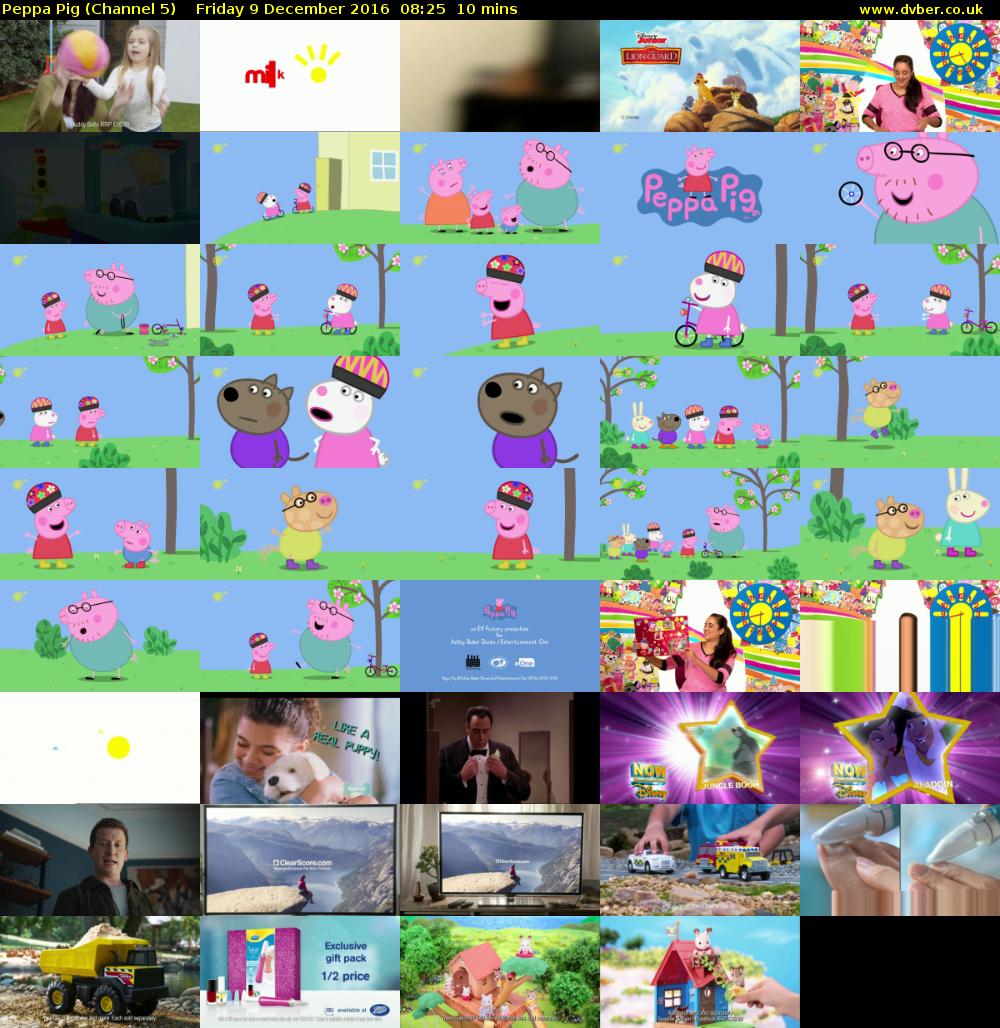 Peppa Pig (Channel 5) Friday 9 December 2016 08:25 - 08:35