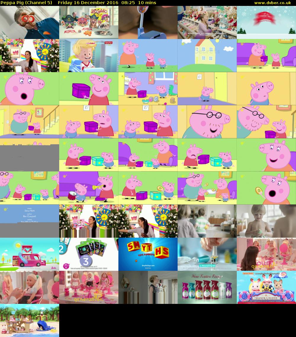 Peppa Pig (Channel 5) Friday 16 December 2016 08:25 - 08:35