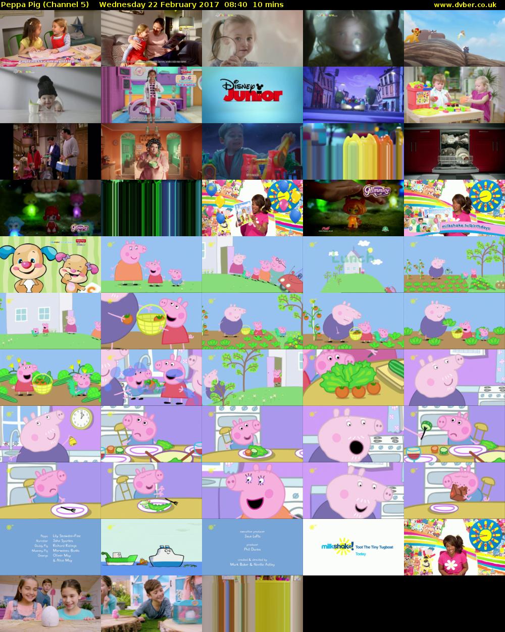 Peppa Pig (Channel 5) Wednesday 22 February 2017 08:40 - 08:50