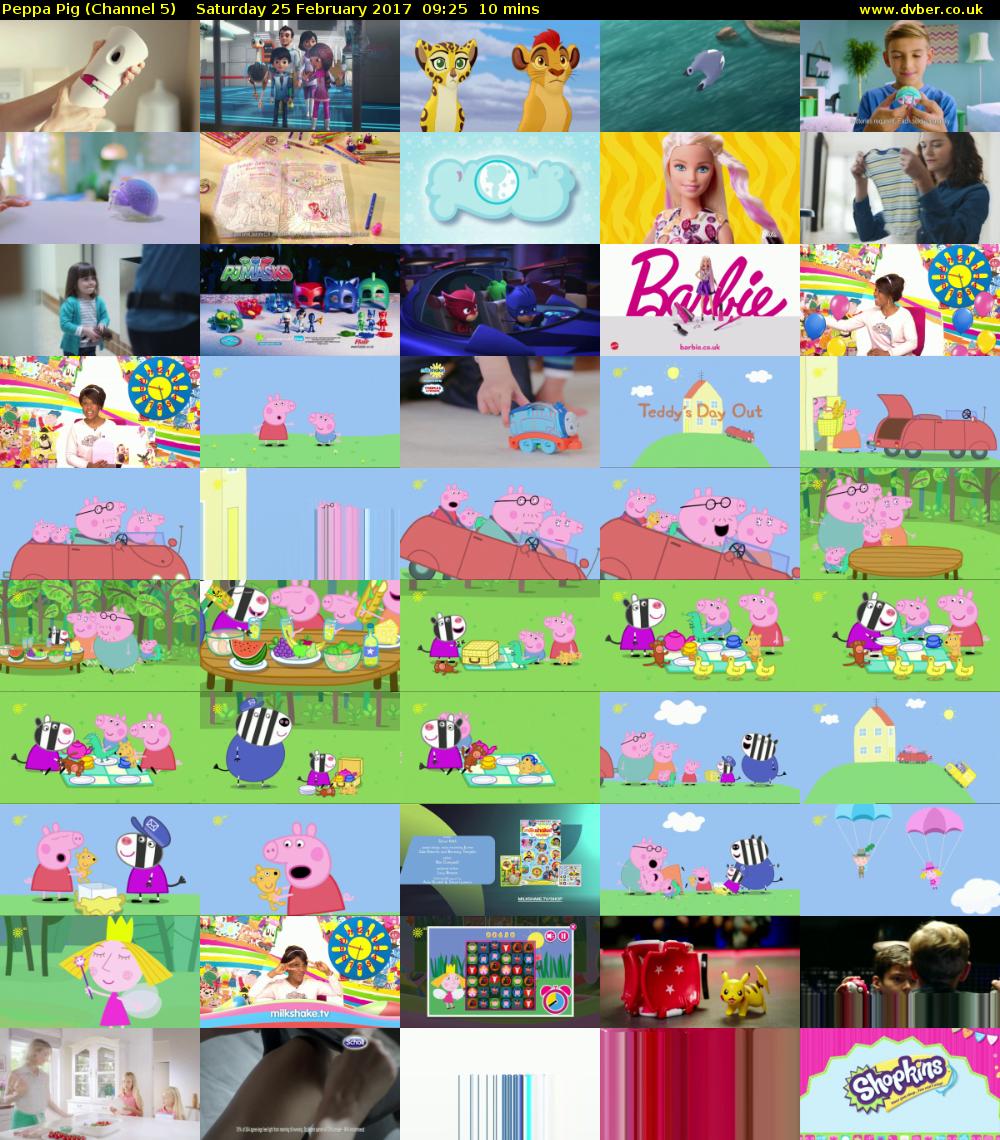 Peppa Pig (Channel 5) Saturday 25 February 2017 09:25 - 09:35