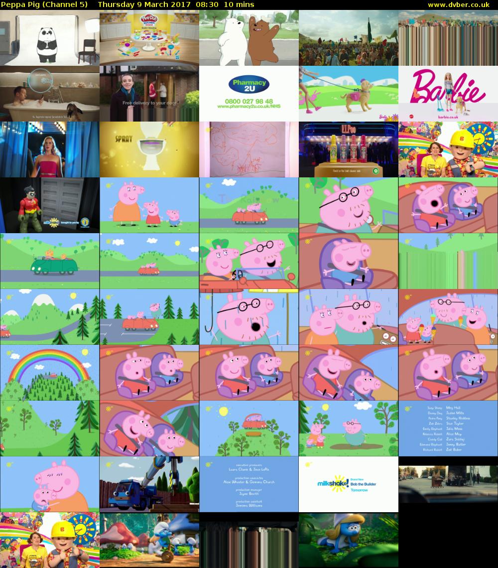 Peppa Pig (Channel 5) Thursday 9 March 2017 08:30 - 08:40