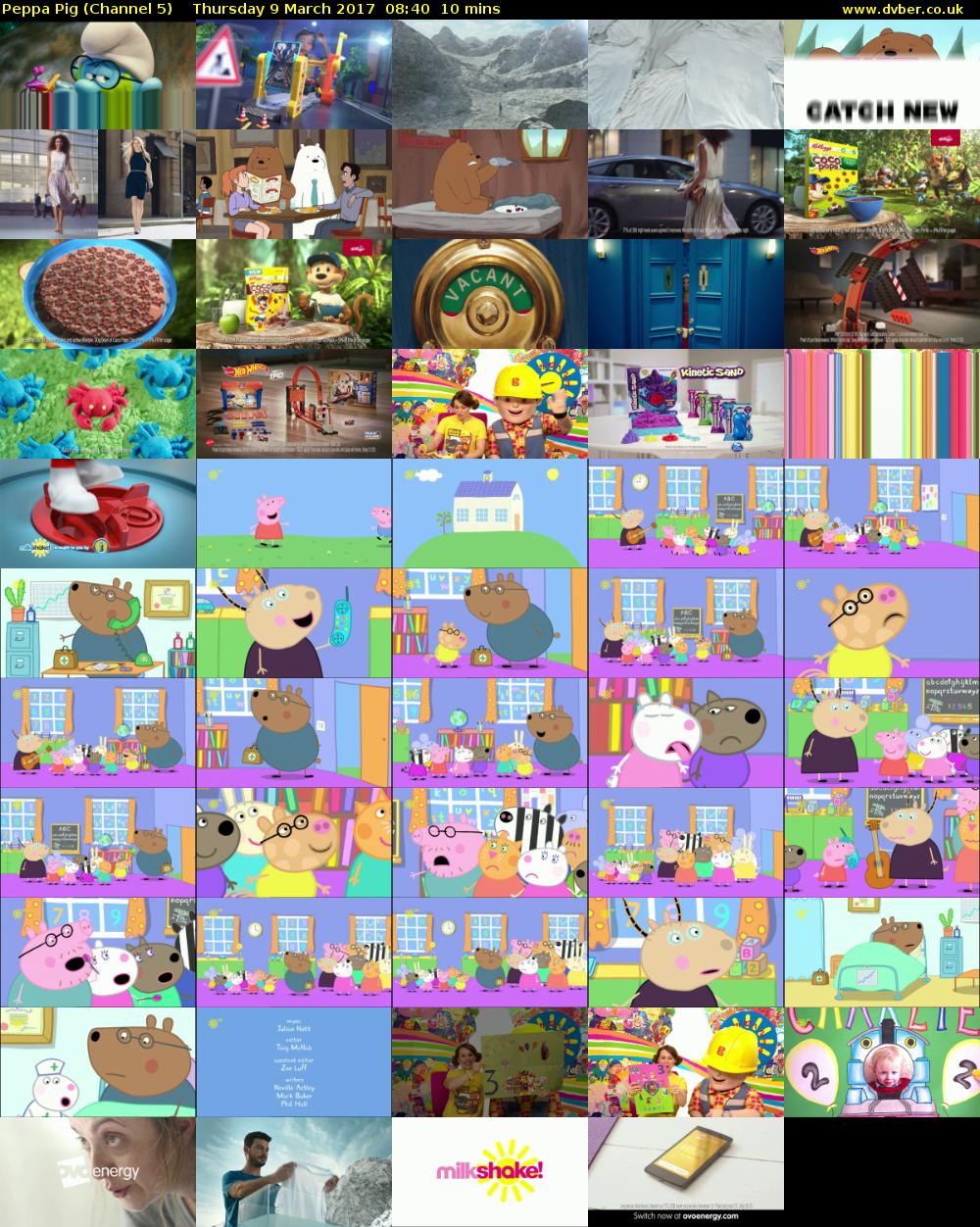 Peppa Pig (Channel 5) Thursday 9 March 2017 08:40 - 08:50
