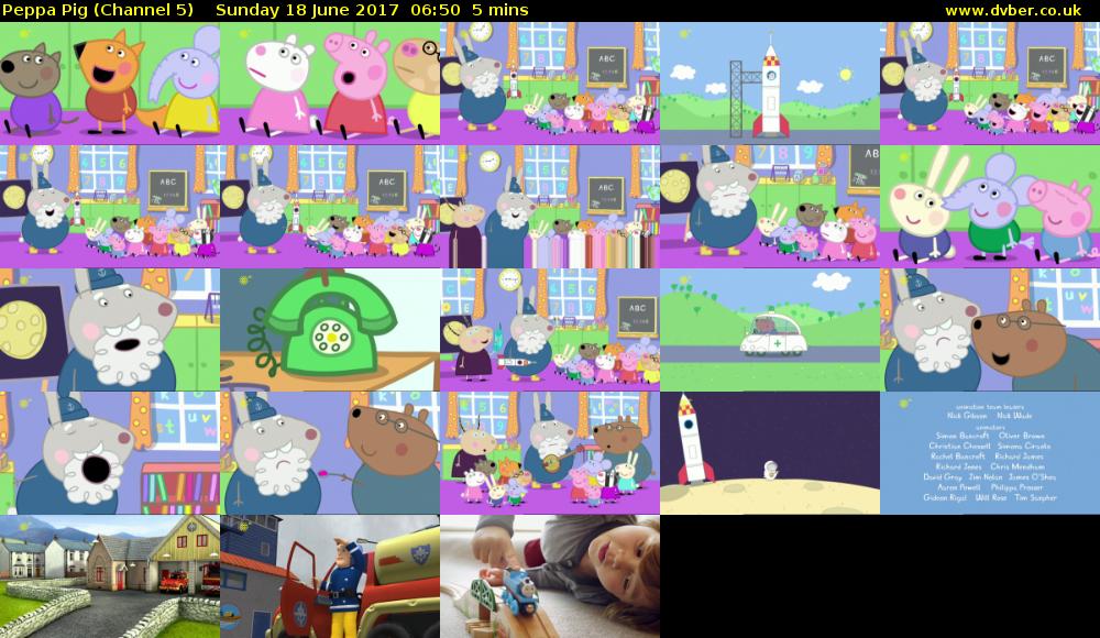 Peppa Pig (Channel 5) Sunday 18 June 2017 06:50 - 06:55