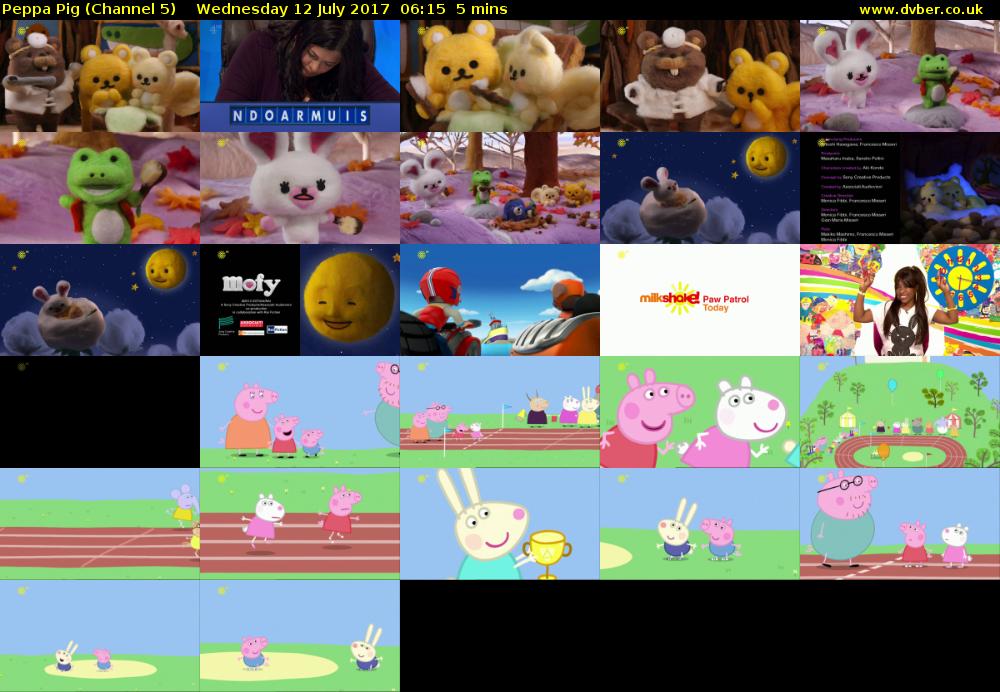 Peppa Pig (Channel 5) Wednesday 12 July 2017 06:15 - 06:20